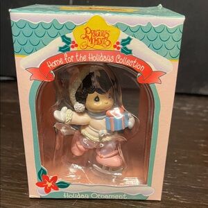 Precious Moments (1996) Holiday Ornament with Pink and Blue Details